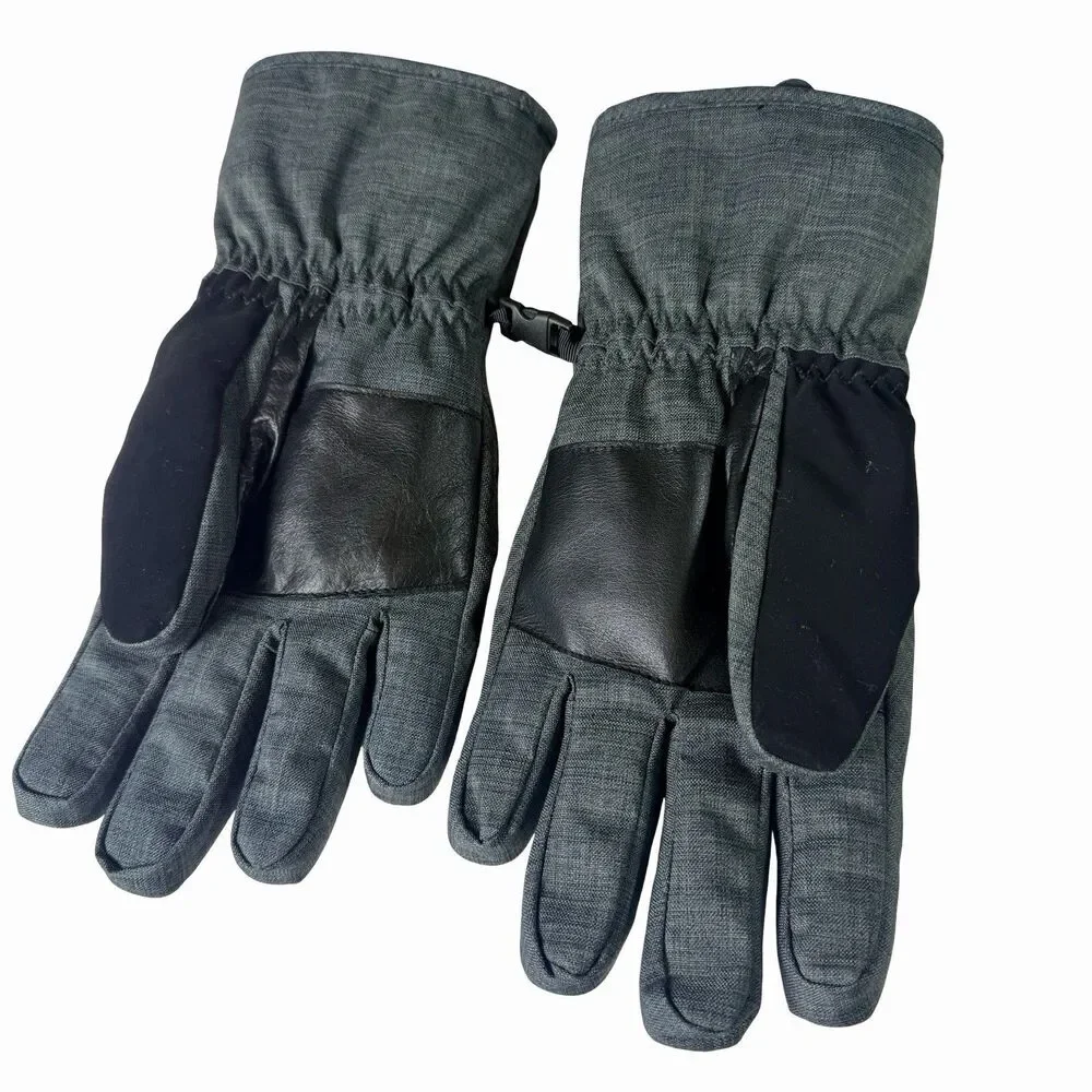 LL BEAN Women's Baxter State Gloves Small Goose Down Hairsheep Leather Gray